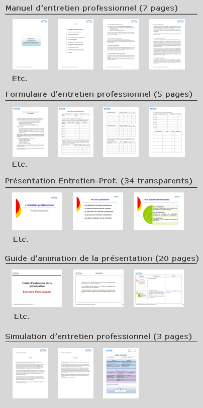 Entretiens professionnels individuels - Pack de mise en oeuvre